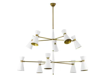 MOON - Brass chandelier by JOSÉ LEITE DE CASTRO - view 2